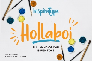 Hollaboi - A Hand-Drawn Brush Font Font Download