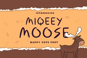 Miqeey Moose Happy Cute Font Font Download