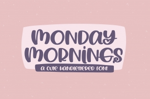 Monday Mornings - A Cute Handlettered Font Font Download