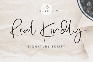 Real Kindly - Elegant Script Font Download