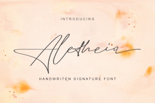 Aletheia | A Handwritten Signature Font Font Download