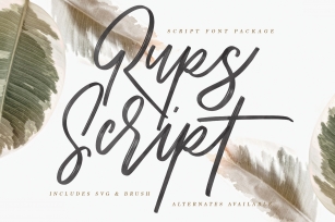 Rups Script - SVG Font Font Download