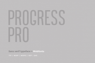 Progress pro - Modern Typeface WebFont Font Download