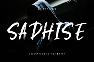 Sadhise Handdrawn Gothic Brush Font Download