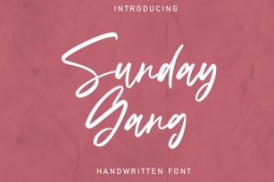Sunday Gang | Handwritten Font Font Download