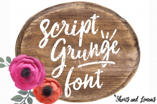 Script Grunge Font with SVG files and OTF Font Download