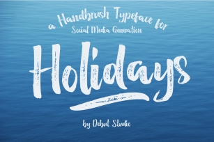 Holidays Brush Font Download