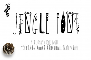 JINGLE FONT - a Christmas Typeface with Bonus DOODLES Font Download