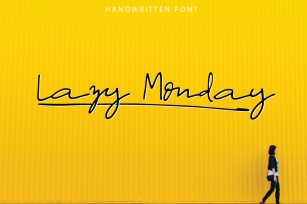 Lazy Monday | Script Font Font Download