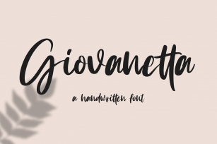 Giovanetta handwritten font Font Download