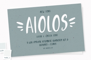 Aiolos Greek Font with extras Font Download