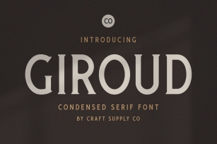 Giroud - Condensed Serif Font Font Download