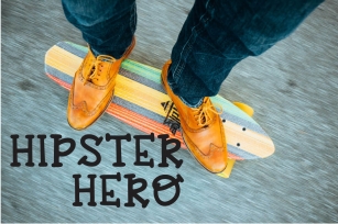 Hipster Hero - A Trendy Hand-lettered Font Font Download