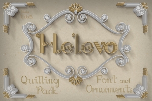 Helevo - Font and Ornaments - Quilling Pack Font Download