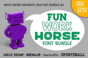 Billy Bot Bundle 3 - The Fun Workhorse Font Bundle! Font Download