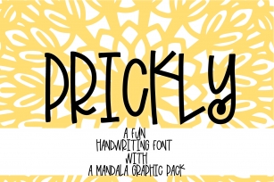 PRICKLY - A Hand Lettered Font With Mandala Extras Font Download