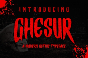 Ghesur - Modern Gothic Horror Serif Sports Typeface Font Download