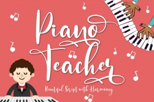 Piano Teacher Script With Harmony Feel Font Download