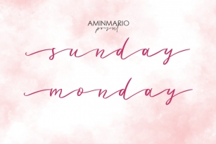 sunday monday Font Download