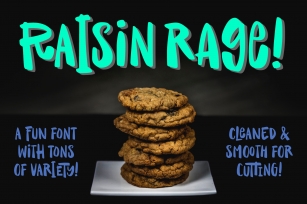 Raisin Rage - a fun casual font with alternates! Font Download