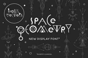 Space Geometry Font + Vector Bonuses Font Download