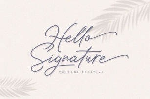 Hello Signature Font Font Download