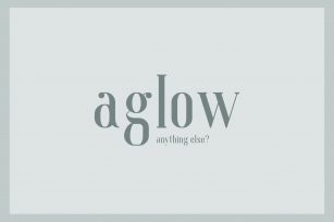 Aglow Serif - 4 Style Font Download