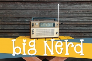 Big Nerd - A Silly Hand Lettered Serif Font Font Download