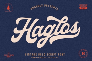 Haglos - Bold Script Font Font Download