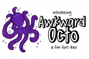 Awkward Octo a font Duo Font Download