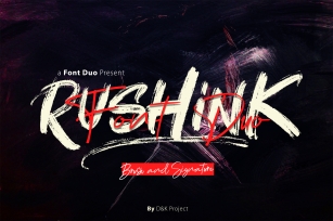Rushink Font Duo | Brush & Signature Font Download