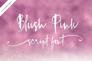 Blush Pink Handwritten Script Font Font Download