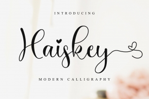Haiskey - Lovely Script Font Font Download