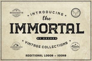 The Immortal  Vintage Collection Font Download