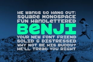 Benji - a bold, fun monospace font! Font Download