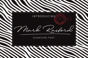 Mark Rasford Signature Font Script Font Download