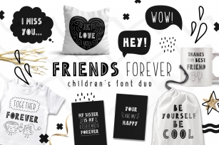 Friends Forever - Childrens font duo Font Download