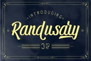 Randusary 3 Font Font Download
