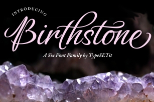 Birthstone Font Family Font Download