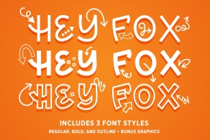 Hey Fox Font Trio Font Download