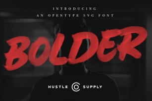 BOLDER - Smallcaps SVG Brush Font Font Download