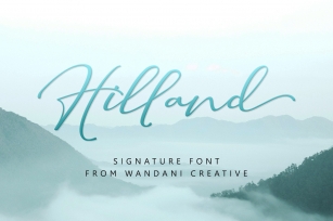 Hilland | A Signature Font Font Download