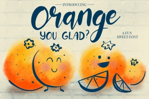 Orange You Glad? Font Font Download