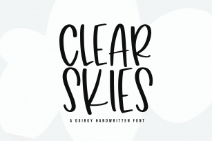 Clear Skies - A Fun Handwritten Font Font Download