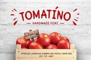 Tomatino. Handmade Font Font Download