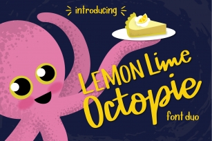 Lemon Lime Octopie Font Duo Font Download