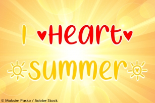 I Heart Summer Font Download