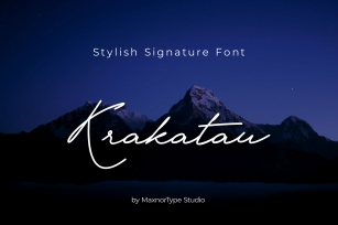 Krakatau Monoline Signature Font Font Download