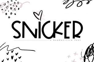 Snicker - A Bold Handwritten Font Font Download