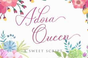 Adora Queen Sweet Script Font Download